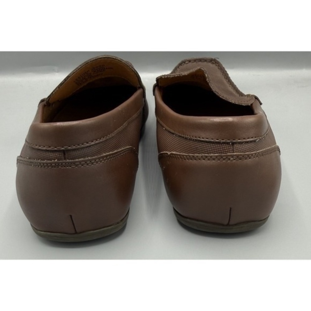 Alfani Mens Chestnut‎ Brown Leather Upper Slip On Loafers Size 10.5 - Picture 7 of 9
